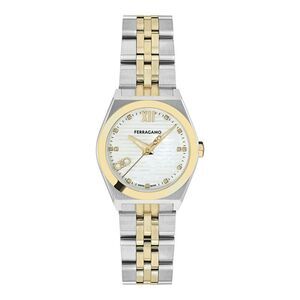 Ferragamo Vega New Diamond Watch Two Tone Womens
